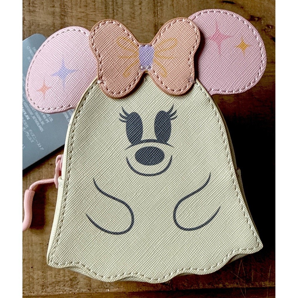 2026 Disney Parks Halloween Minnie Mouse Cutie Ghost Mini Zip Bag New